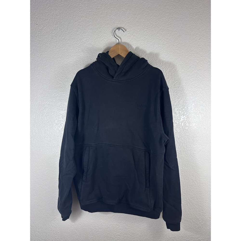 MAEKH Black Pullover Hoodie Mens Large 100% Cotton European Running Athletic